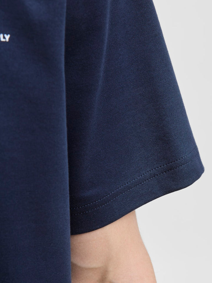 Jprblachad Branding Ss Crew Neck Tee Sn - Navy
