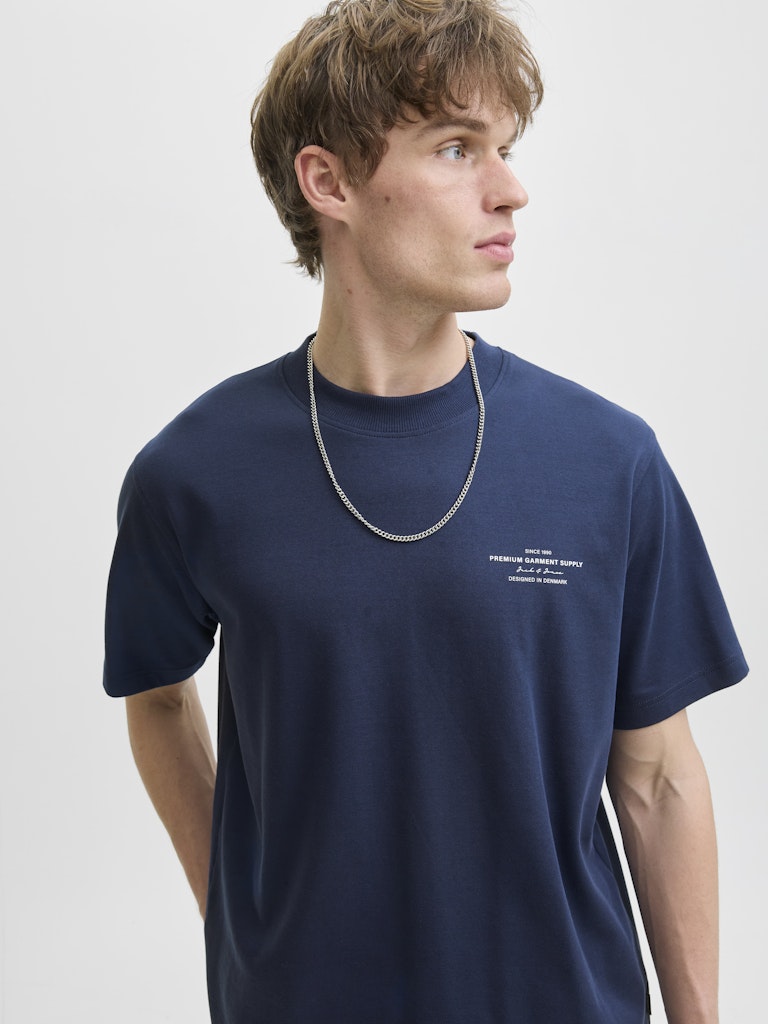 Jprblachad Branding Ss Crew Neck Tee Sn - Navy