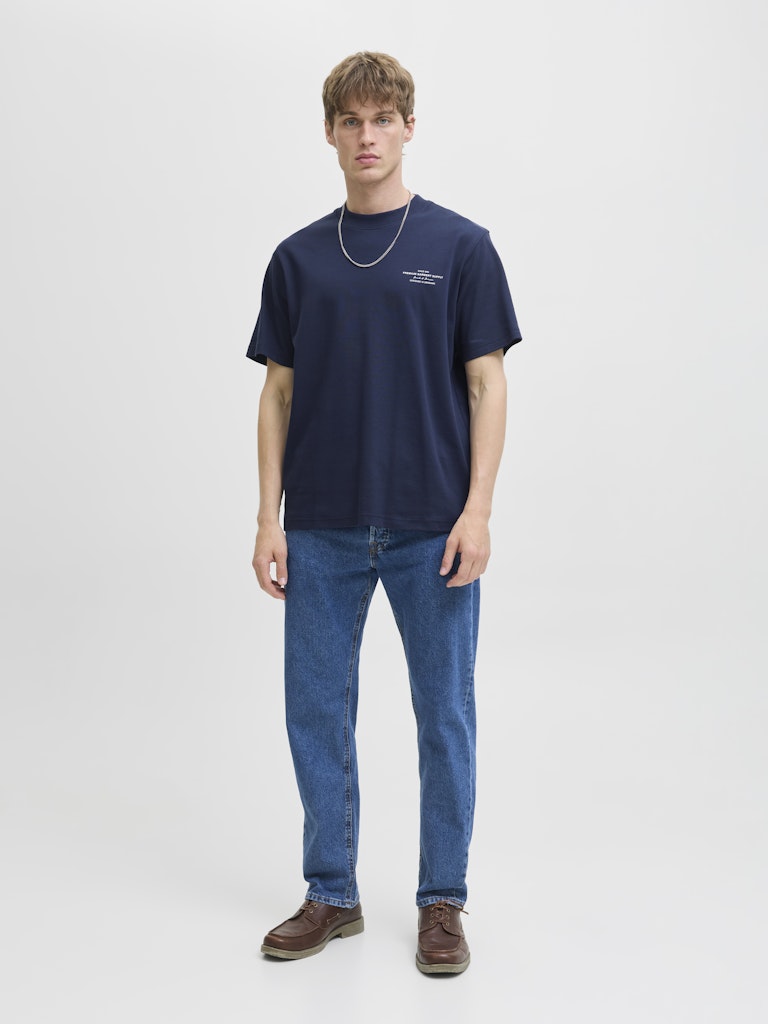 Jprblachad Branding Ss Crew Neck Tee Sn - Navy
