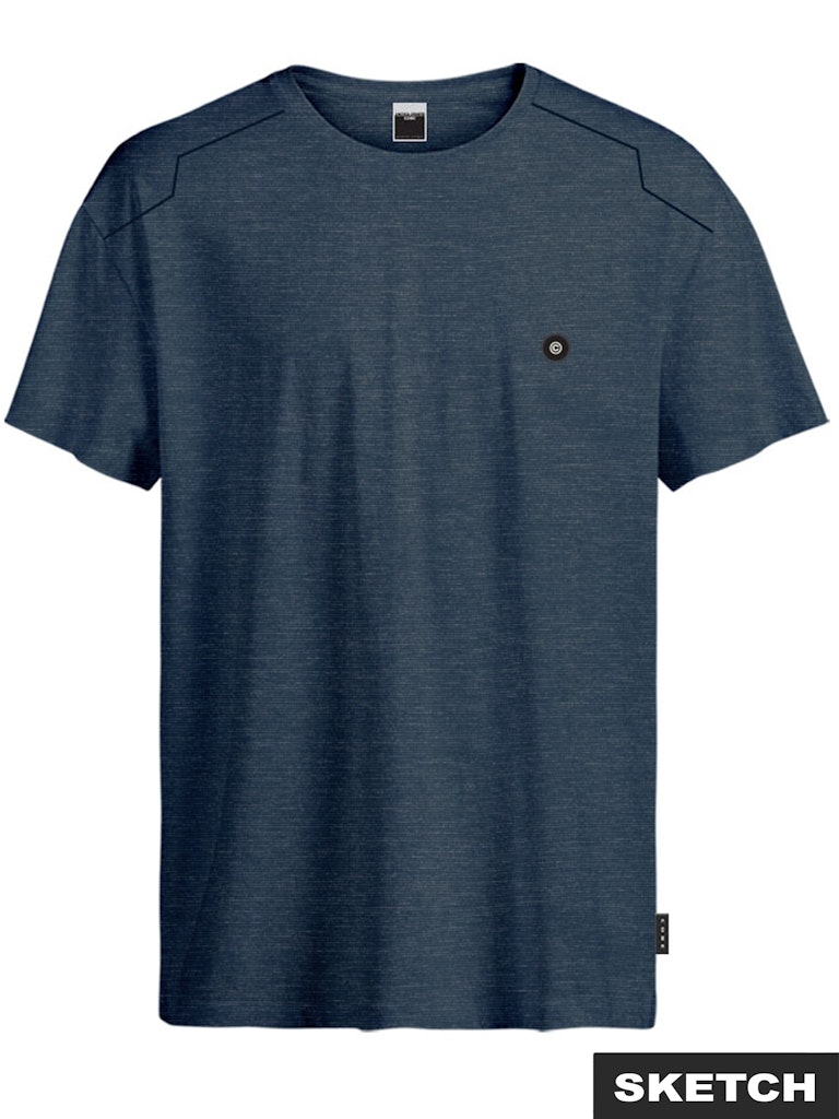 Jcopuffer Tee Ss Crew Neck Smu - Blauw Dessin