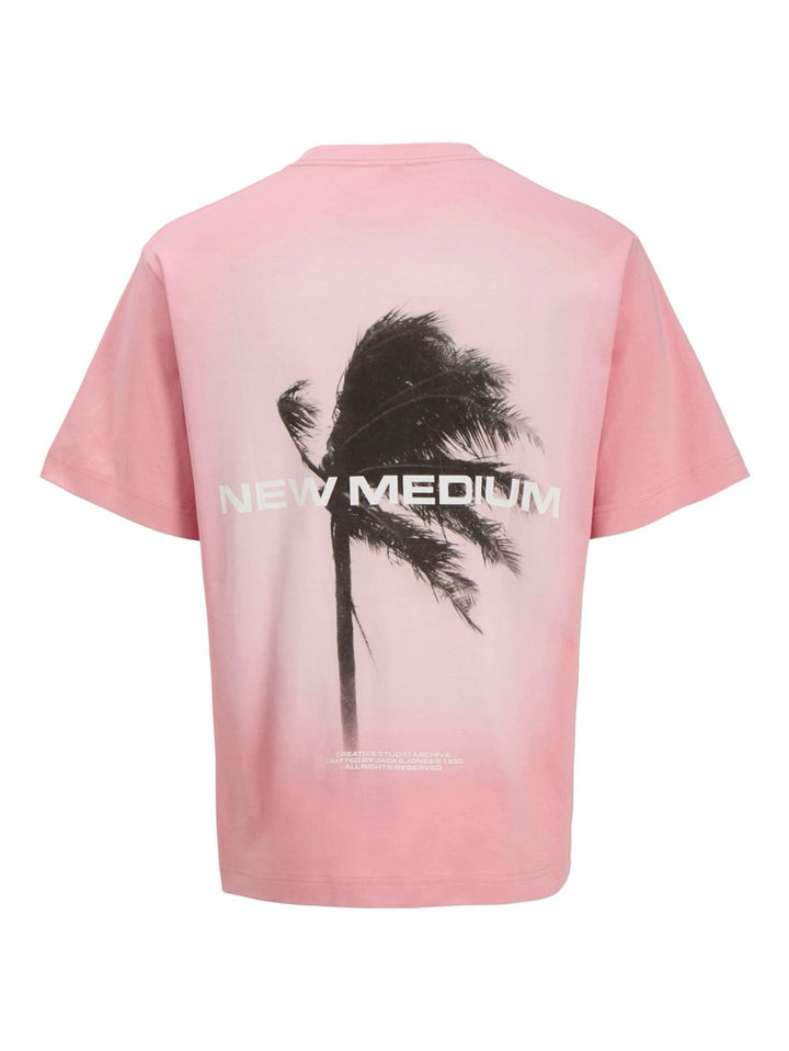 Jcosago Photo Back Tee Ss Crew Neck - Roze