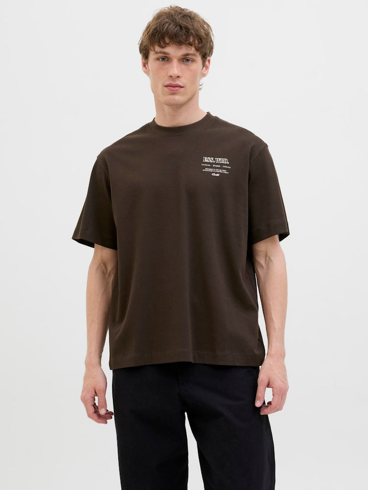 Jjeurban Edge Studio Tee Ss O-neck Noos - Bruin