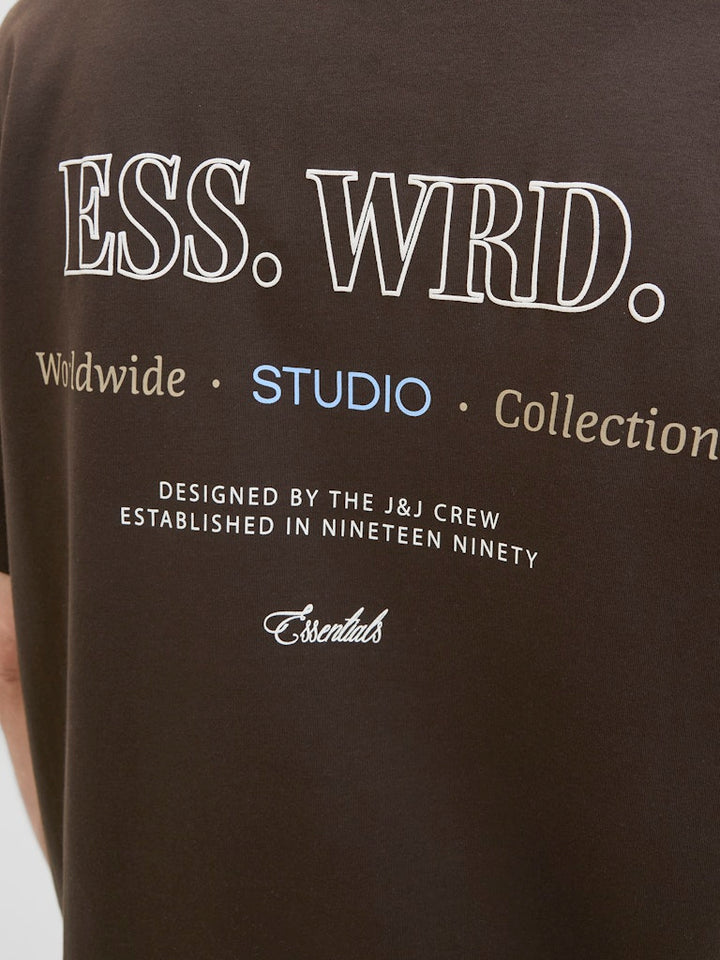 Jjeurban Edge Studio Tee Ss O-neck Noos - Bruin