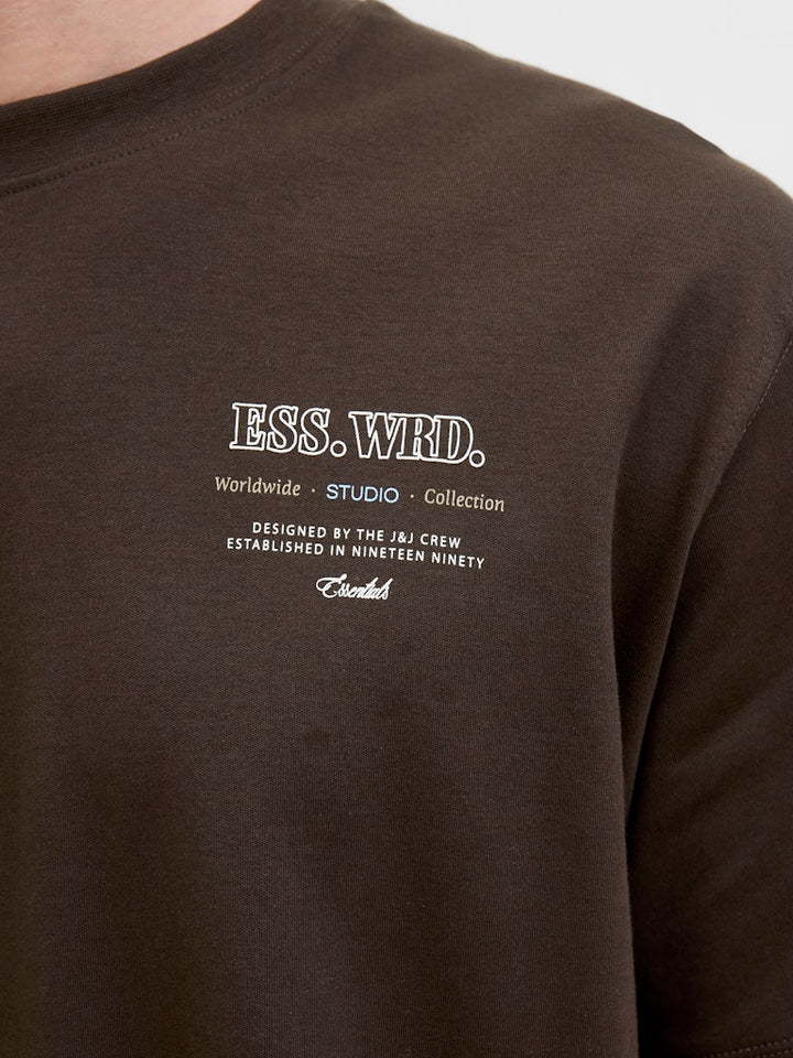 Jjeurban Edge Studio Tee Ss O-neck Noos - Bruin