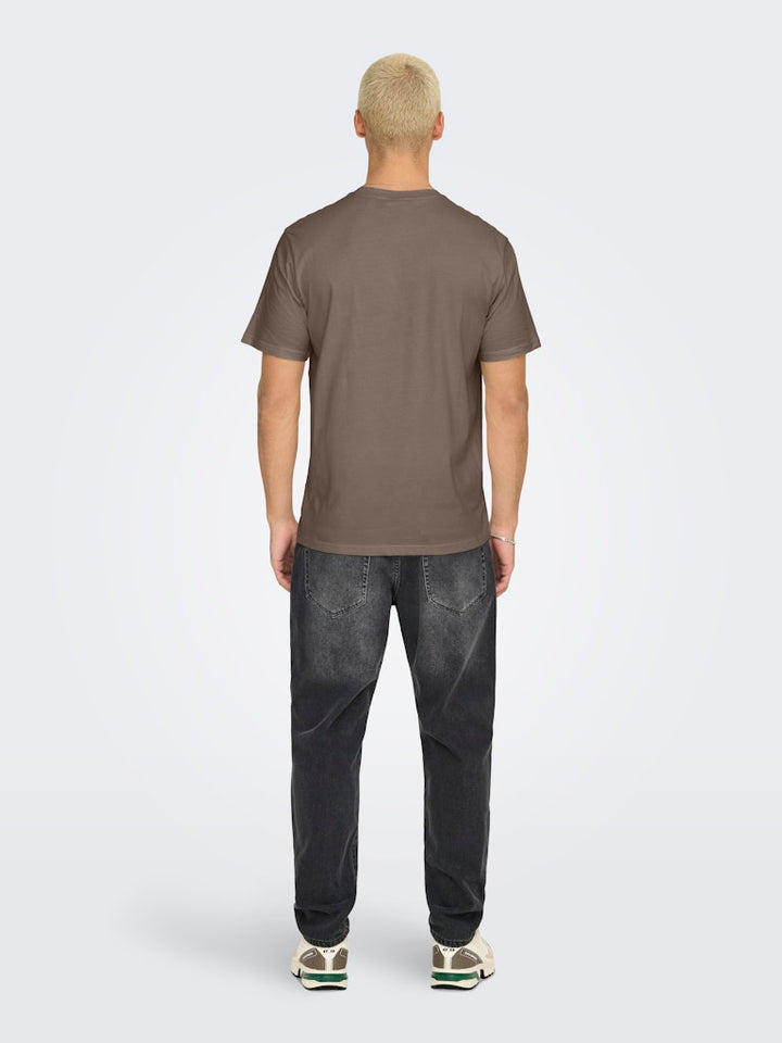 Onsdawson Reg Ss Tee Vd - Taupe