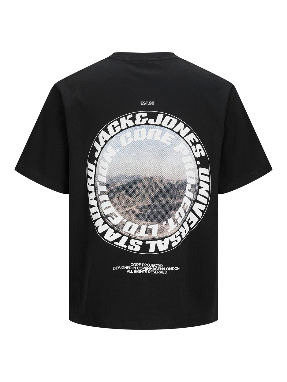 Jcolido Photo Back Tee Ss Crew Neck - Zwart