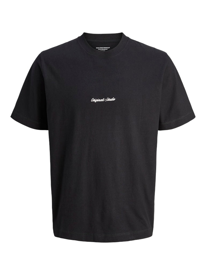 Jornorrebro Emb Tee Ss Crew Neck Noos - Zwart