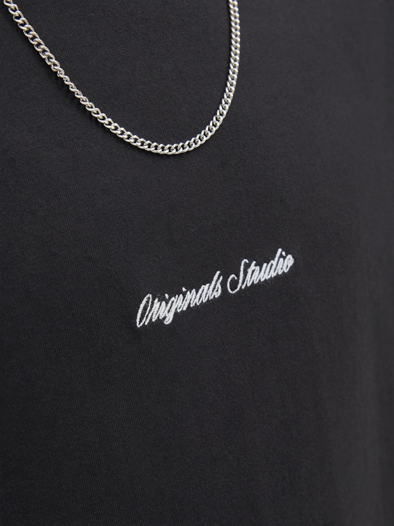 Jornorrebro Emb Tee Ss Crew Neck Noos - Zwart