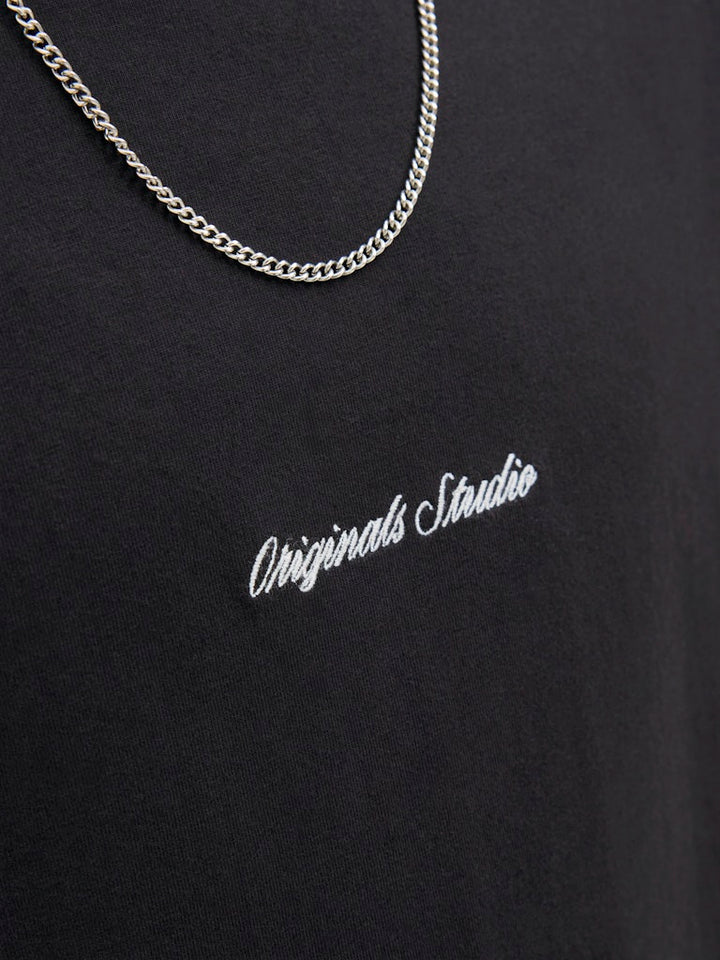 Jornorrebro Emb Tee Ss Crew Neck Noos - Zwart