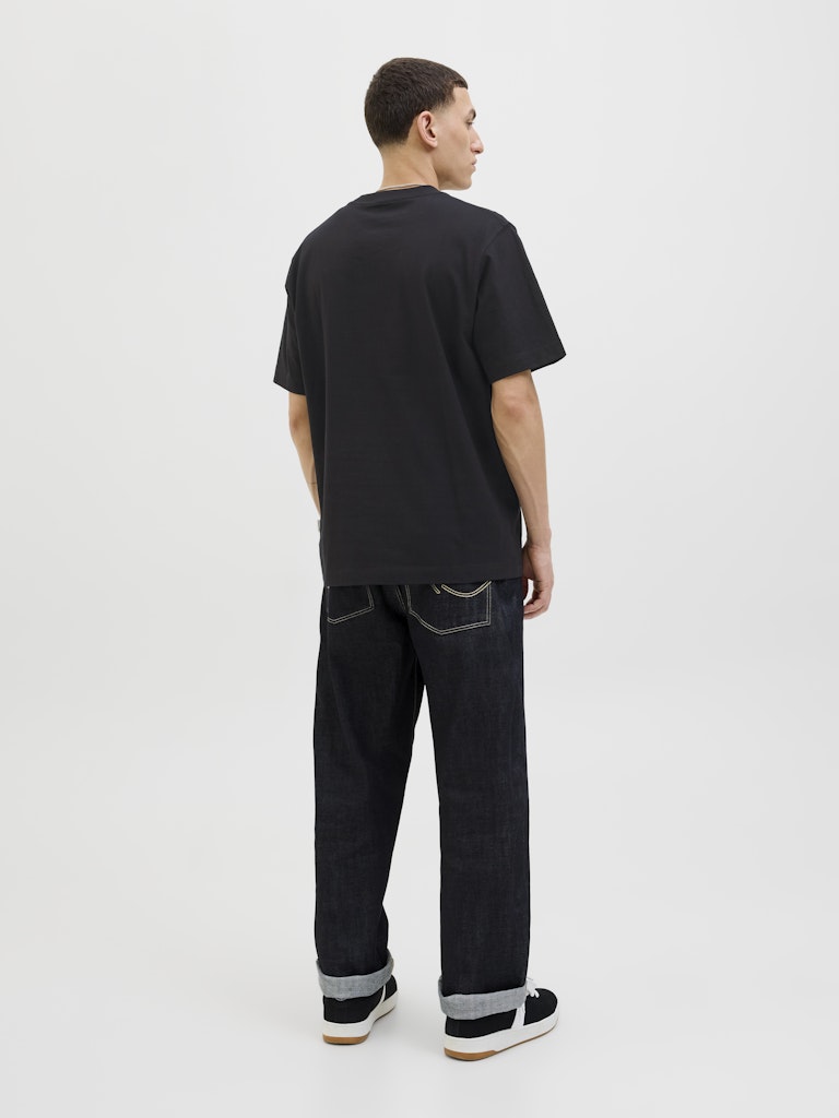 Jornorrebro Emb Tee Ss Crew Neck Noos - Zwart