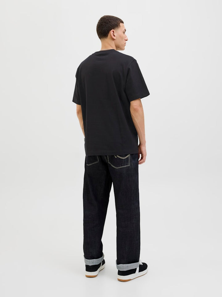 Jornorrebro Emb Tee Ss Crew Neck Noos - Zwart