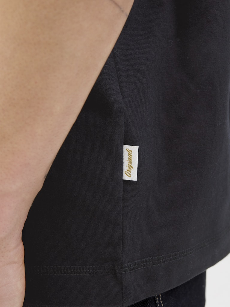 Jornorrebro Emb Tee Ss Crew Neck Noos - Zwart