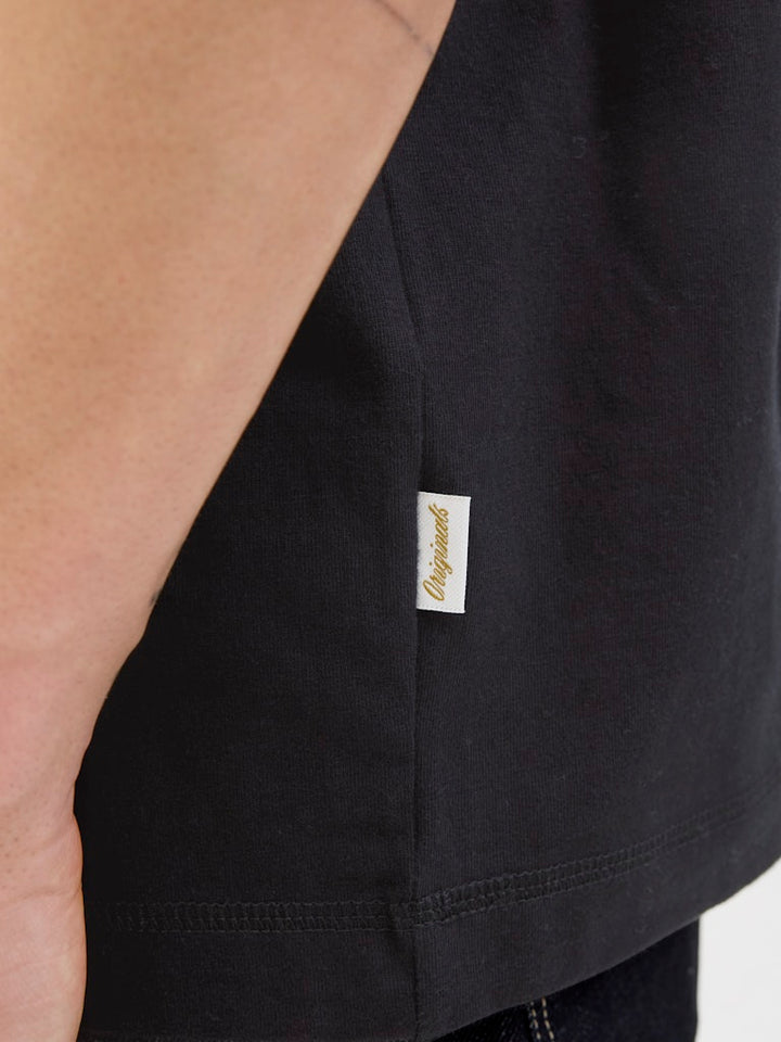 Jornorrebro Emb Tee Ss Crew Neck Noos - Zwart