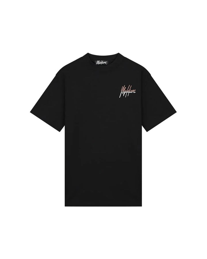 Split T-shirt - Zwart