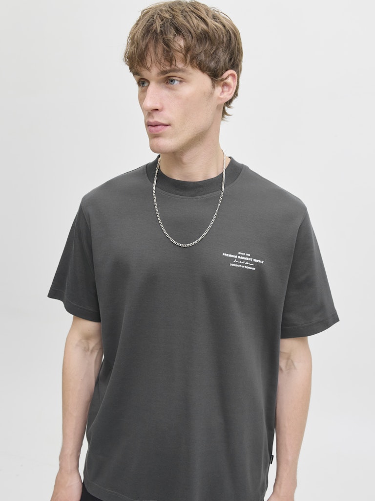 Jprblachad Branding Ss Crew Neck Tee Sn - Steel