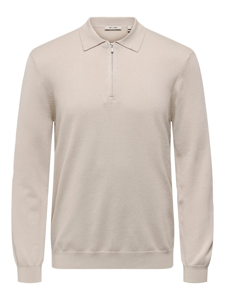 Onswyler Life Reg Half Zip Polo - Beige