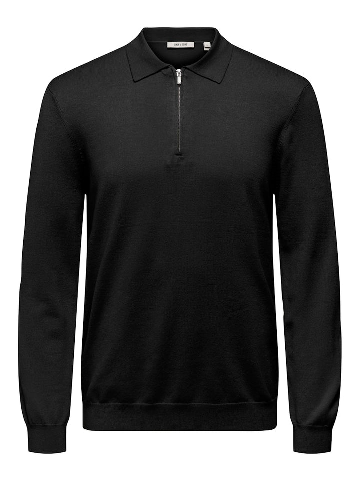 Onswyler Life Reg Half Zip Polo - Zwart