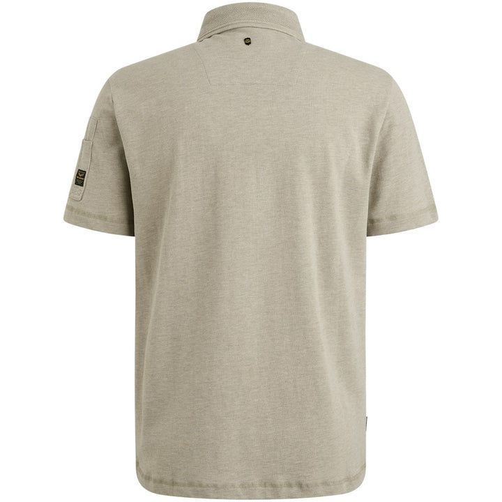Short Sleeve Polo Pique  Melange - Zand