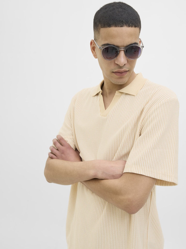 Jprkash Ss Polo - Zand Dessin