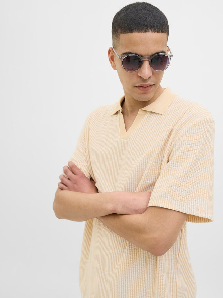 Jprkash Ss Polo - Zand Dessin