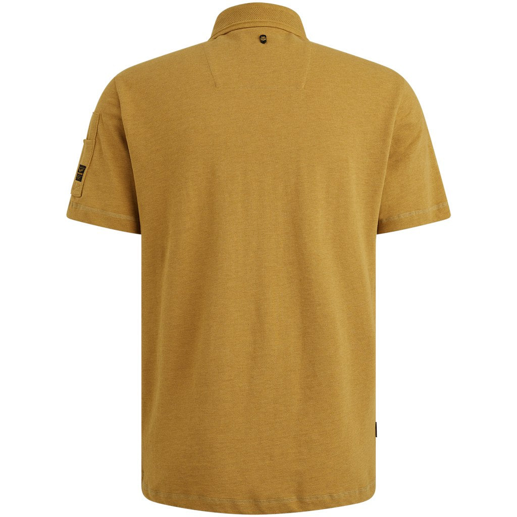 Short Sleeve Polo Pique  Melange - Oker