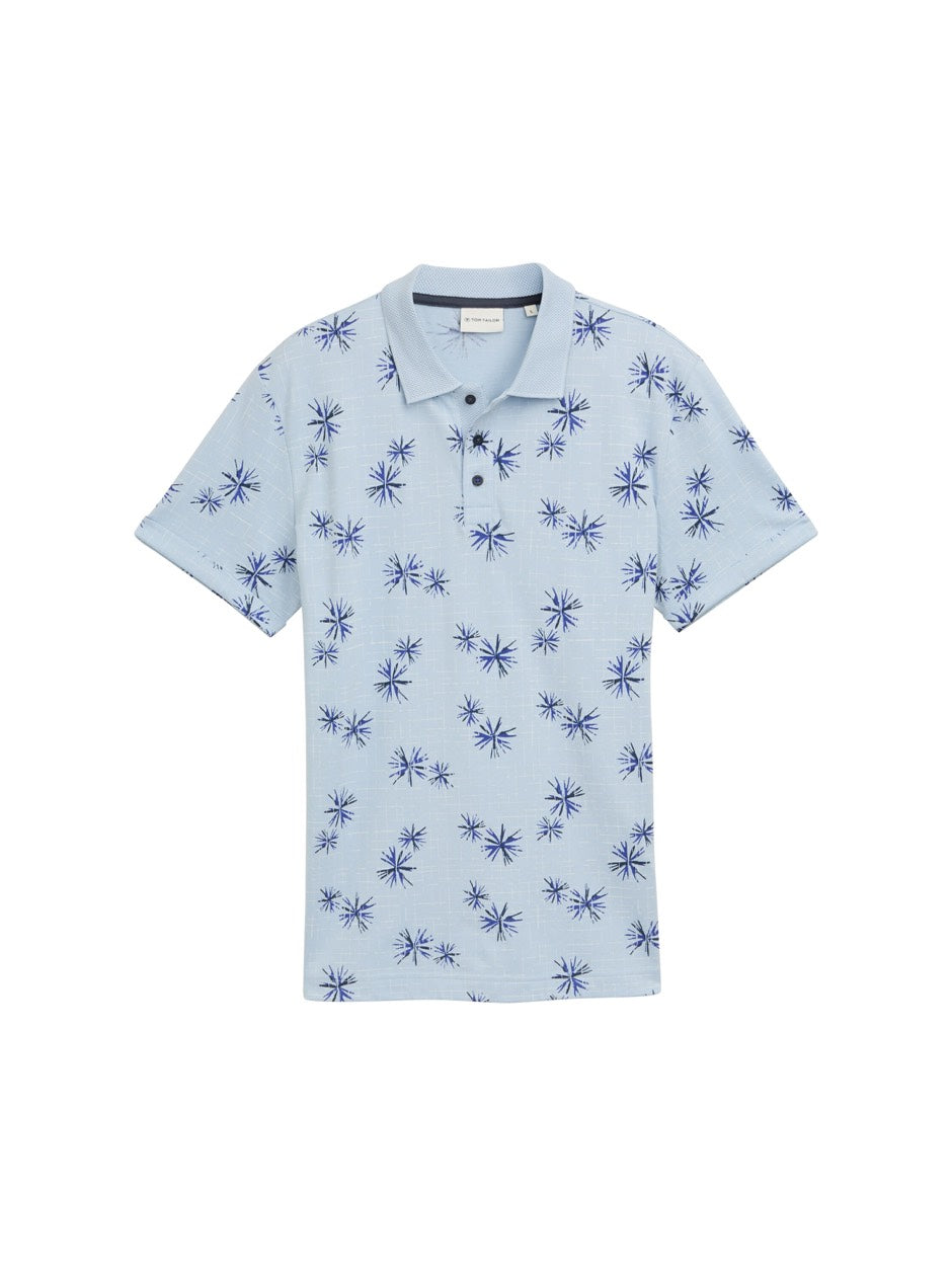 Polo Pique S/s - Blauw Dessin