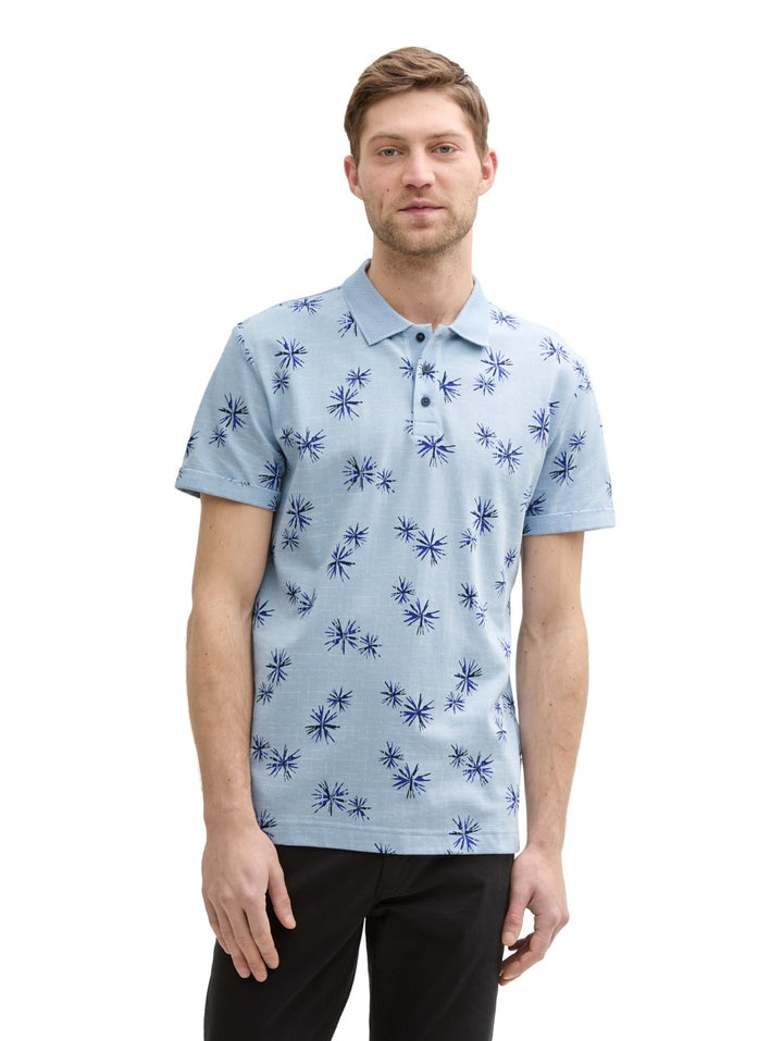Polo Pique S/s - Blauw Dessin