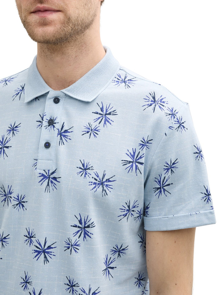 Polo Pique S/s - Blauw Dessin