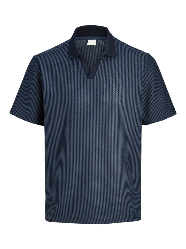Jprkash Ss Polo - Blauw Dessin