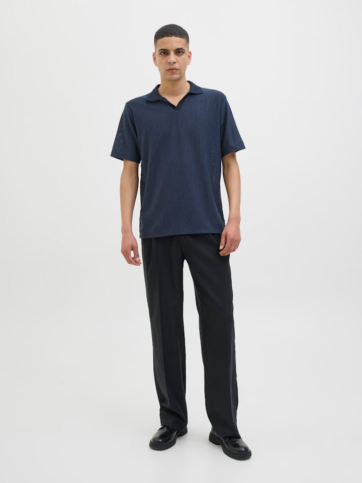 Jprkash Ss Polo - Blauw Dessin