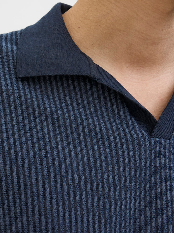 Jprkash Ss Polo - Blauw Dessin