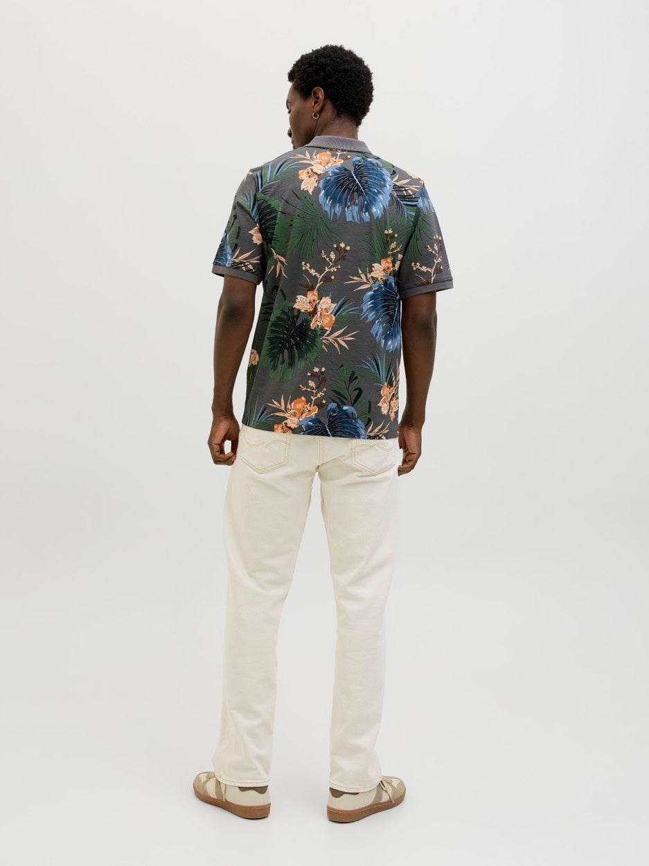 Jjhawaii Aop Polo Ss - Grijs Dessin