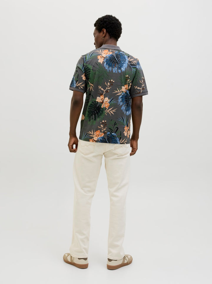 Jjhawaii Aop Polo Ss - Grijs Dessin