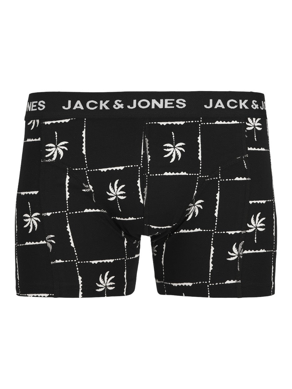 Jacpalm Trunks 3-pack - Zwart Dessin