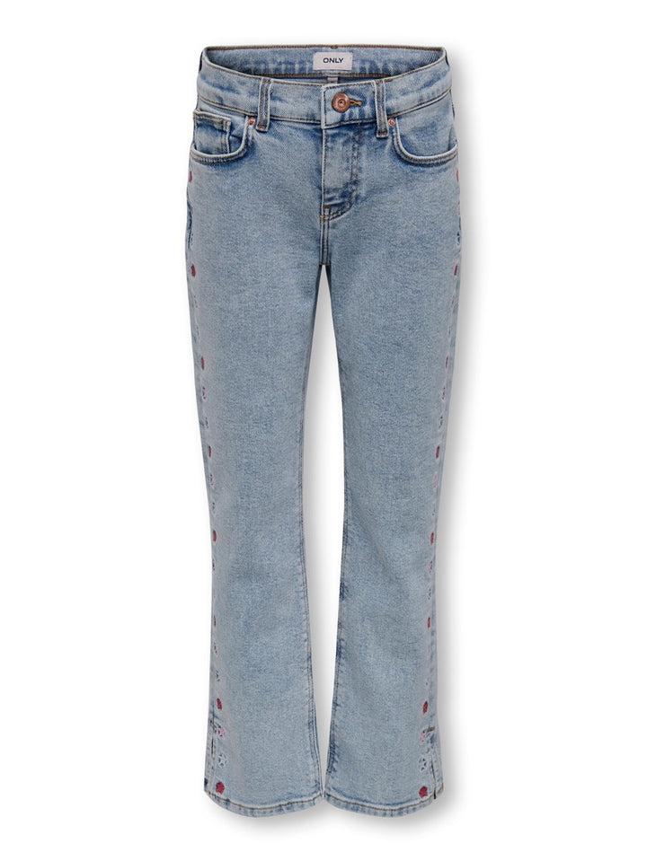 Kogbillie Str Slit Embroidery Dnm J - Blue Denim