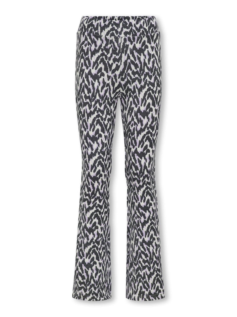 Kogminda Flared Aop Pant Jrs - Zwart Dessin