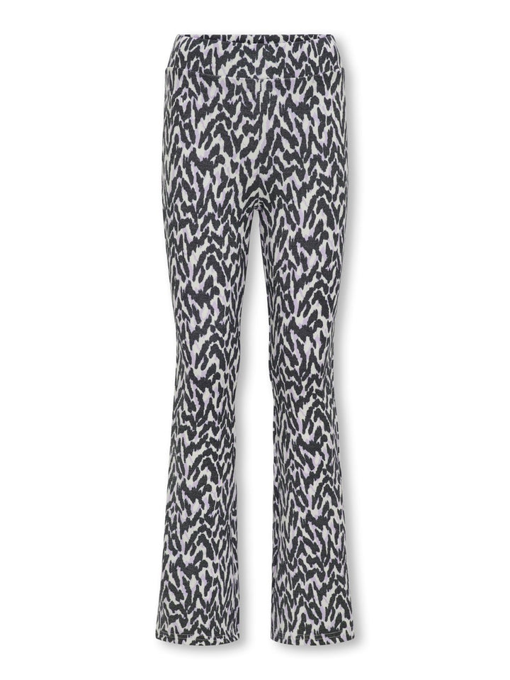 Kogminda Flared Aop Pant Jrs - Zwart Dessin
