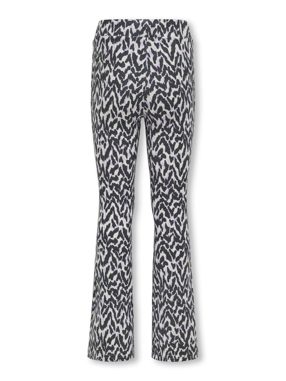 Kogminda Flared Aop Pant Jrs - Zwart Dessin
