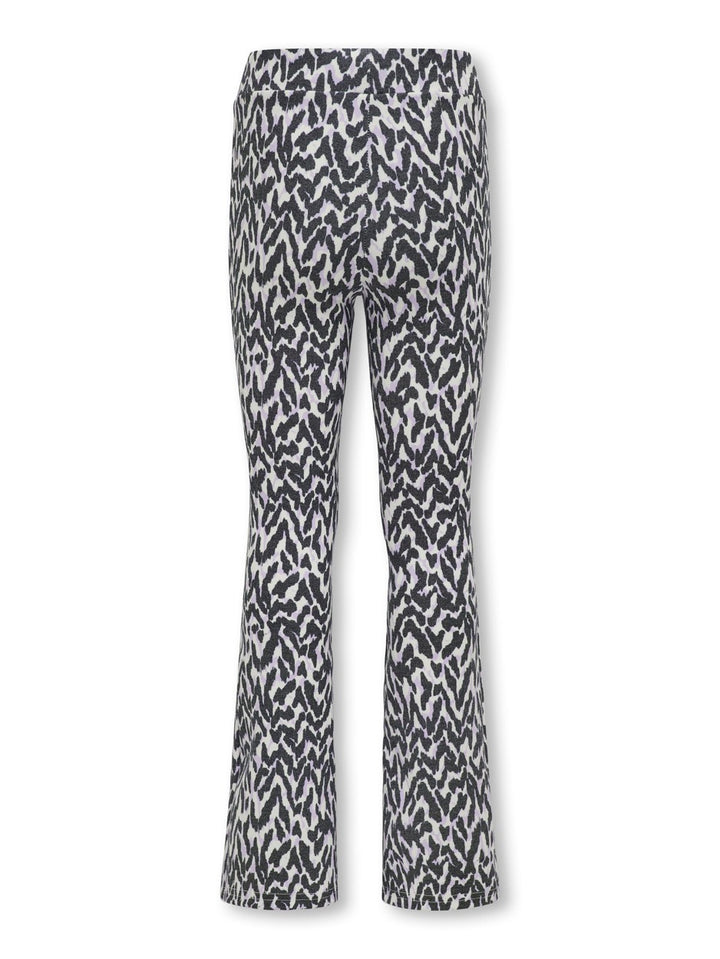 Kogminda Flared Aop Pant Jrs - Zwart Dessin