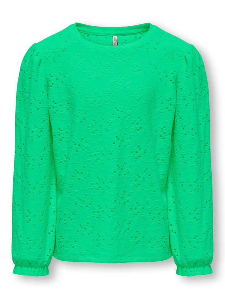 Kogsmilla L/s Puff Top - Groen