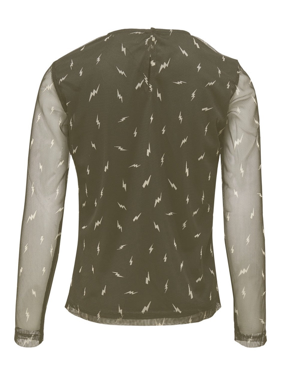 Konfenny Ls Top - Groen Dessin