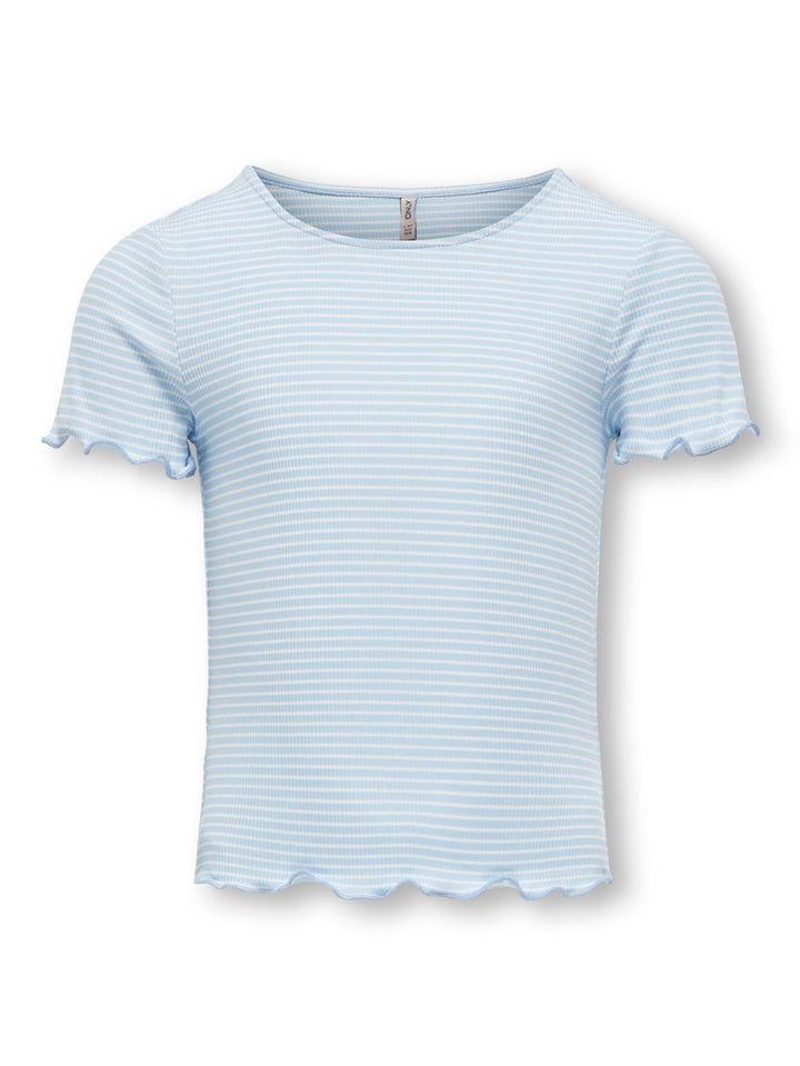 Kogwilma Life Short Rib Top - Blauw Dessin