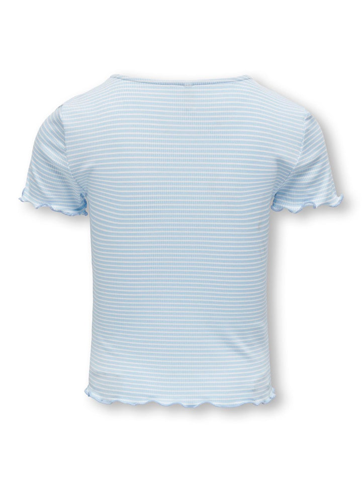 Kogwilma Life Short Rib Top - Blauw Dessin