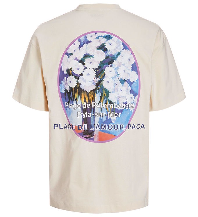 Jorvalencia Back Tee Ss Crew Neck J - Ecru