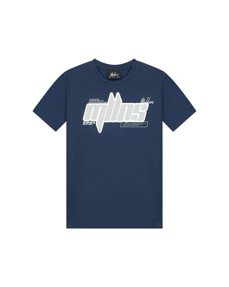 Malelions Junior Font T-shirt - Navy
