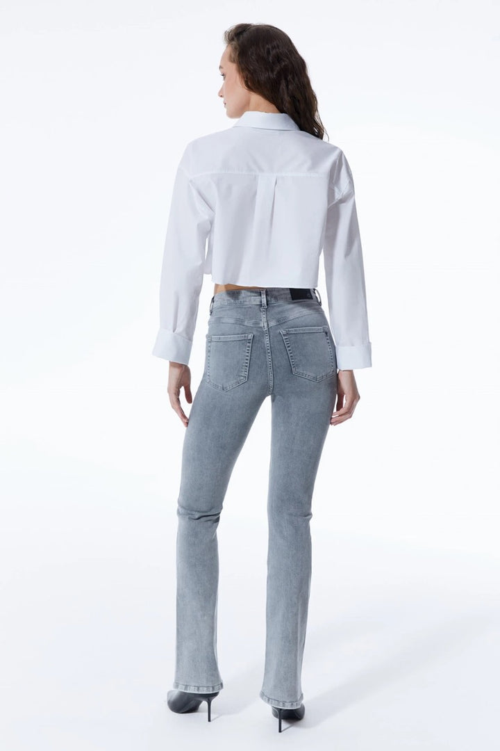 Ultra High Waist Flare; %92 Co-%6 Pes-%2 Ea; 92; Coj Denim - Grey Denim