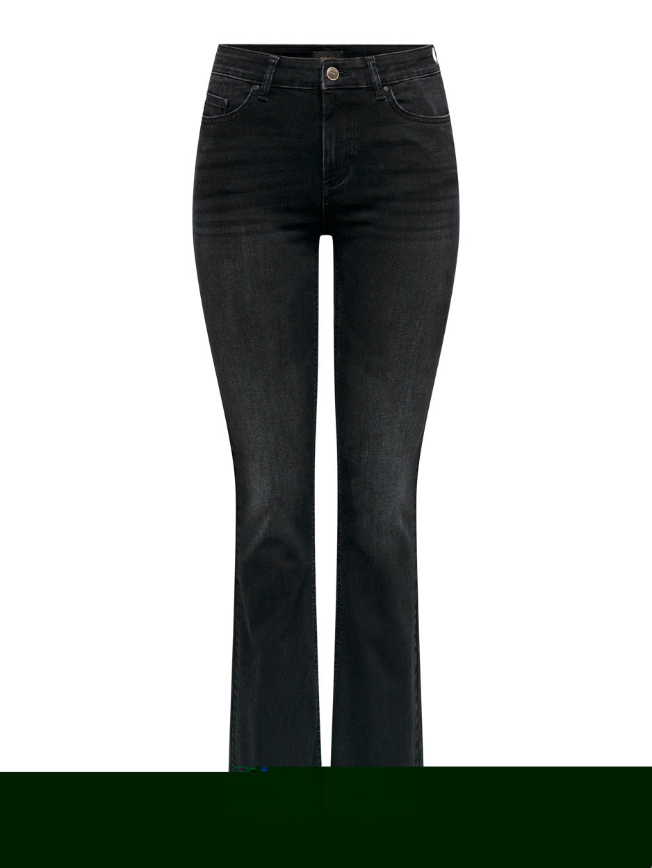 Onlblush Mid Flared Dnm Ta - Black Denim