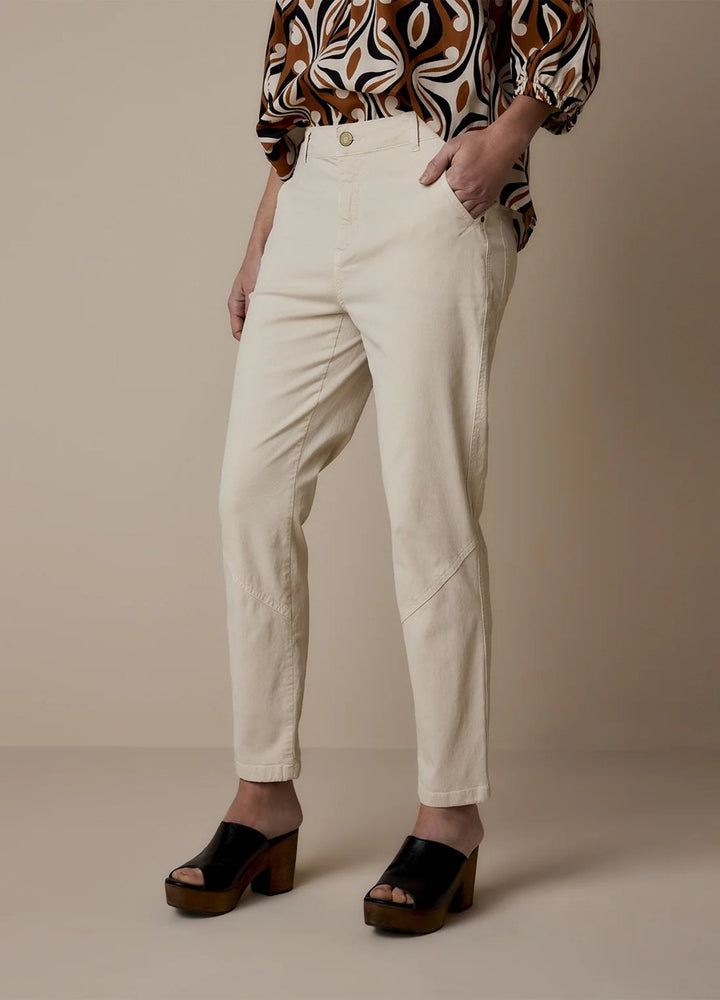 Straight Pant Rough Twill - Off-white