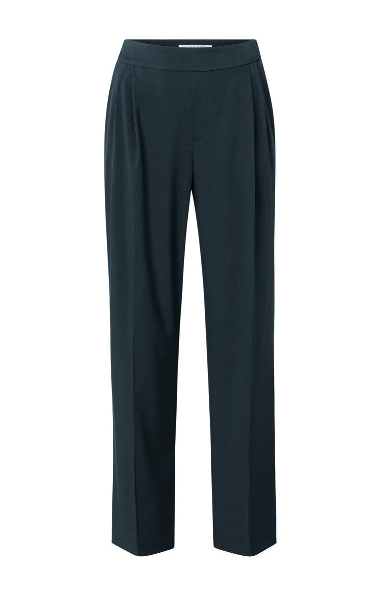 Woven Wide Leg Trousers With P - Antraciet