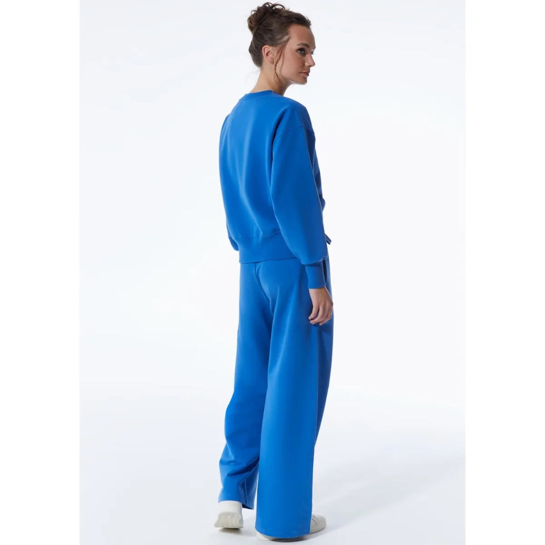 Sweat Pant Straight; %95 Co-%5 Ea; L00; 241; Coj Denim - Blauw